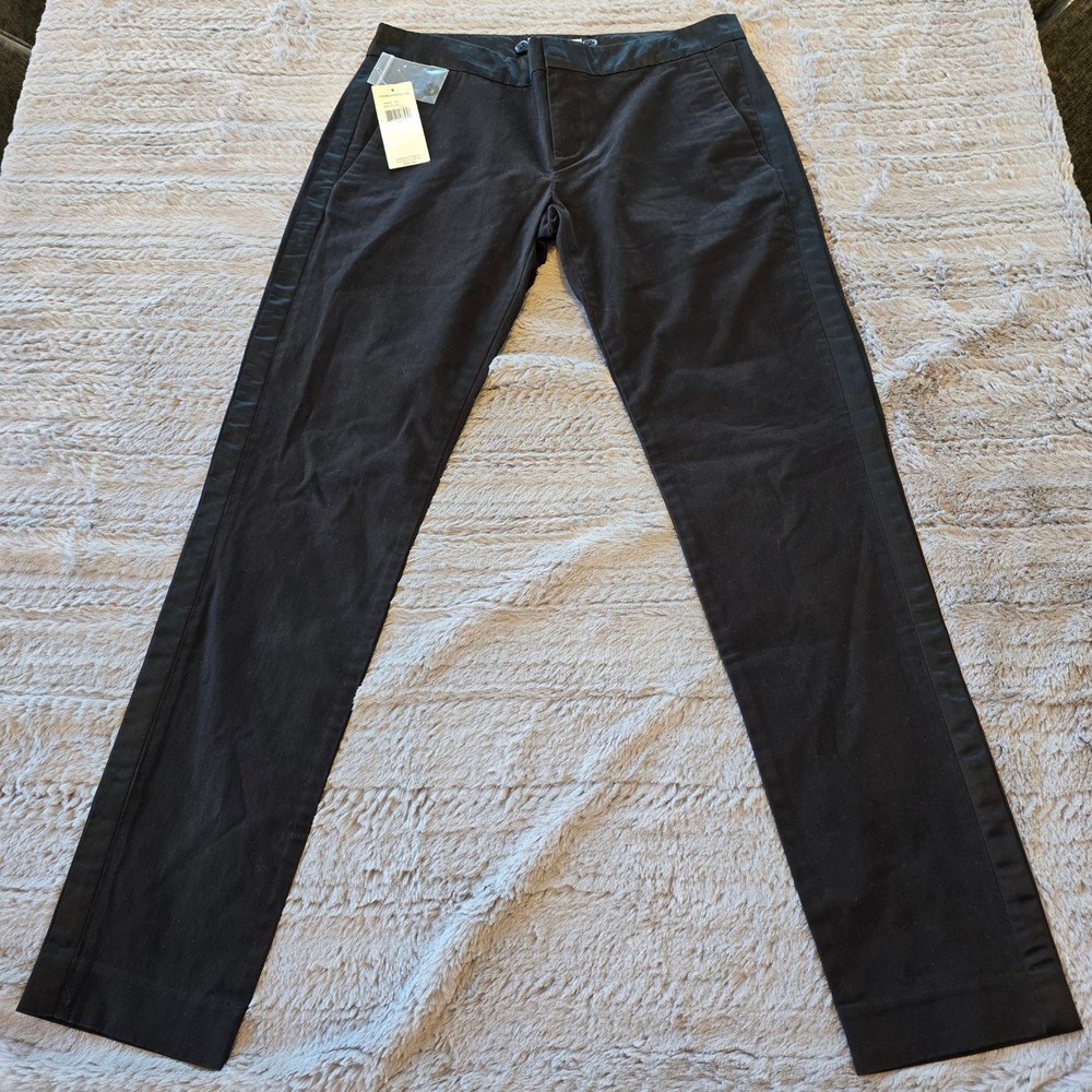Denim‎ & Supply Ralph Lauren Black Tuxedo Chino Pants Womens 27 NWT Slim Fit